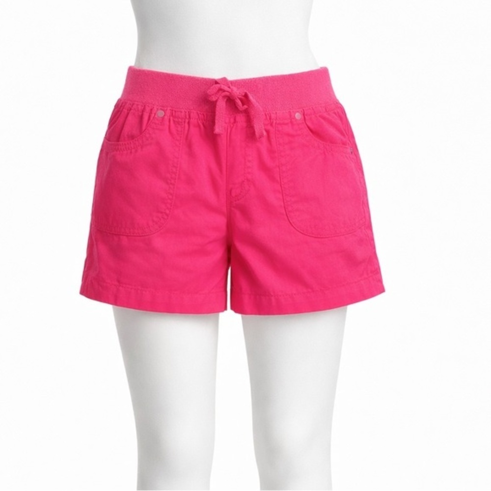 Arizona Jean Co Girls Hot Pink Fuchsia Pull On Elastic Waist Shorts Size 14